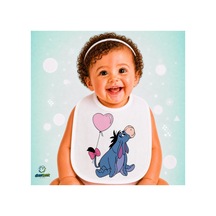 Eeyore Keten Bebek Mama Önlüğü Yumuşak - Emici - Yıkanabilir - Özel Tasarım P051 Çok Renkli