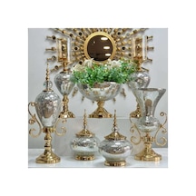 7 Parça Silver Gold Salon Aksesuar Seti Konsol Takımı Dekoratif