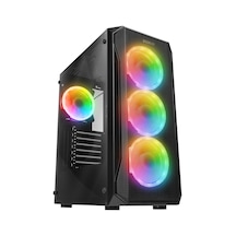 Everest X-racer, Mesh, 600w, 4x12cm Rgb Fan, Temperli Cam Yan Panel, Atx, Gamıng Kasa