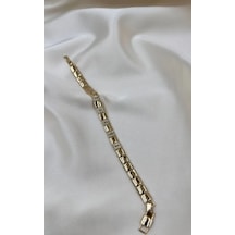 Bb Xuping Taşlı Modern Bileklik Altın