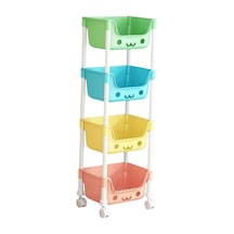 Trendooze 4 Katlı Tekerlekli Çamaşır Sepeti Ev Ofis Mekan Kullanımı Stil A Stil A