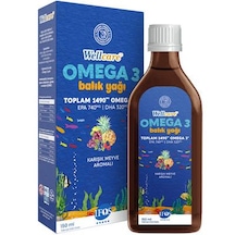 Wellcare Omega 3 Doğal Karışık Meyve Aromalı Balık Yağı 150 ML