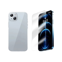 Baseus Apple İphone Uyumlu 15 Corning Serisi Silikon Kılıf + Tempered Ekran Koruyucu Set- 5775