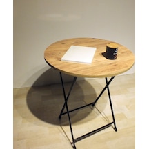 Sadeceonda Yuvarlak Katlanabilir Çam Masa