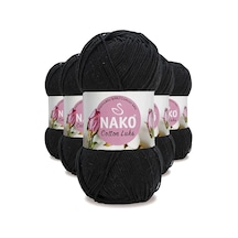 Tedar 5 Adet Cotton Lüks Yelek Tunik Kazak Bluz Hırka İpi Yünü Siyah 97568 Najmaddin (No:1) 8.5Cm X 10.5 Cm