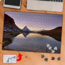 Suya Yansıyan Dağ Manzarası 240 Parça Puzzle Yapboz Tablo-p114