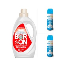 Doğal Sıvı Çamaşır Deterjanı Boron Beyazlar İçin 26 Yıkama+ Bortam Dezenfektan 500 Ml 2 Adet