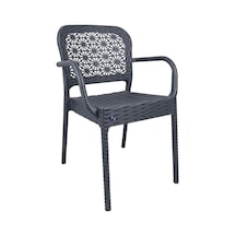 Luna Ares Rattan Koltuk 2 Adet Antrasit Gri Luna Ares Rattan Koltuk 2 Adet Antrasit Gri