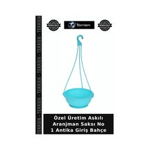 Özel Üretim Askılı Aranjman Saksı No 1 Antika Giriş Bahçe