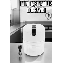 Şarjlı Mini El Rondosu Doğrayıcı Taşınabilir 250 Ml Çelik Bıçaklı - Lisinya