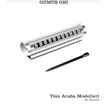 Point Gri Metal Kasa Numara Çevirmeli Araç İçi Telefon Numaratör Park Numarası Araba Numaratör