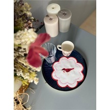 Studio Kuşlu Kokteyl Peçete Tekli Kırmızı Pembe Çok Renkli