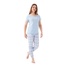 Pierre Cardin Pamuklu Lastikli Paça Kısa Kol Bayan Pijama Takım 001