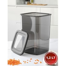 2 Nolu Premium Saklama Kabı 1,2 Lt Şeffaf - Gri