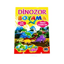 Dinazor Boyama Kitabı Renkli Boya Defteri. Örnekli. Büyük Boy. 12