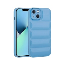 Zore İphone 14 Plus Uyumlu Kamera Korumalı Parlak Aihttg'li Ogaa Galya Kılıf-mavi