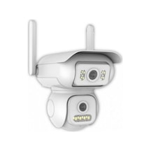 Onqam Js-w2 2x2mp Wi-fi Dış Mekan Pt Güvenlik Kamerası - 2 Lensli, Renkli Gece Görüş