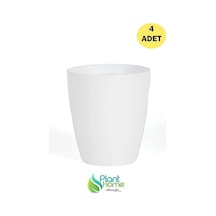 Dekoratif Beyaz Orkide Saksısı - 4 Adet Set  - 12 Pot Üretim Saksısına Uygun Kaliteli Ürün