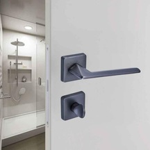 Sese Eliz Modeli Rozetli Wc Kapı Kolu Antrasit Renk 200-201r-02-54