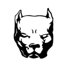 Pitbull Sticker Folyo - Siyah -