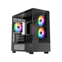 1st Player Mıku Mi5 Siyah 750w 80+ Atx 3.1 Sılver Argb 6x12cm Fan Temperli Cam Usb 3.0 M-atx Kasa