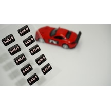 Kia Logo 3D Cam Açma Torpido Konsol Ayna Çıkartma Seti