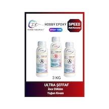 3 Kg Hobi Epoksi Speed/ Hızlı Kuruma/ Şeffaf Epoksi Reçine Ince D