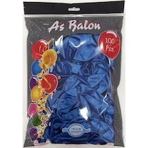 12" As Metalik Balon Koyu Mavi