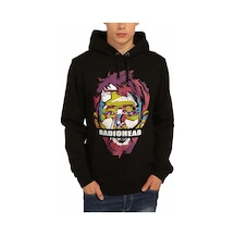 Bant Giyim - Radiohead Siyah Kapşonlu Erkek Sweatshirt Hoodie