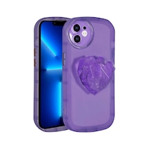 Apple iPhone 12 Uyumlu Kamera Korumalı Pop Soketli Renkli Klfs Ofro Kılıf-mor Mor