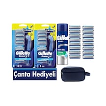 Sensor3 Plus Comfort 2 Makine +16 Adet Yedek Tıraş Bıçağı+ 200 Ml Jel +çanta