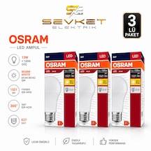 Osram Led Value 3'lü Paket 13w 100w Led Ampul Günışığı E27 Normal Duylu 3 Adet