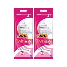 Twin Lady Sensitive Shaver 5'li Kadın Tıraş Bıçağı, 2 Bıçaklı Kullan At Tıraş Bıçağı, 2 Paslanmaz Çelik Bıçak 2li Paket