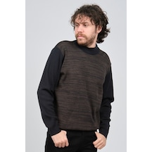 Haki Triko Erkek Yarım Balıkçı Yaka Desenli Kazak 60872013 Lacive Lacivert