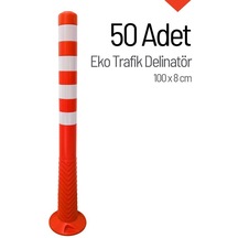 Eko Trafik İleri Trafik Delinatör 100  x  8 CM Esnek Duba 50 Adet - 3308