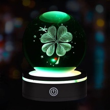 Usb Li Dönen Yonca Cam Küre Çok Renkli