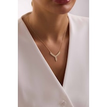 Sarı Altın Kolye Sarmaşık Form New T13975 Renkli