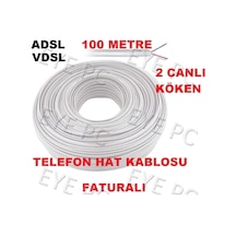 Ofis Içi Telefon Kablosu 100 Mt Metre 2 Can Kablo