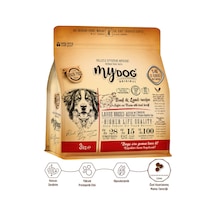 Mydog Original Tahılsız Sığır ve Kuzu Etli Büyük Irk Yetişkin Köpek Maması 3 KG