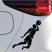 Basketbol Oyuncu Oto Sticker Siyah 20 10 Cm