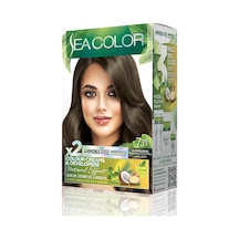 Amonyaksız, Vegan, Doğal, Besleyici Kalıcı Saç Boyası%100 Beyaz Kapama 1 Paket 2 X 50 Ml Boya & Oksidan Yoğun Küllü Kumral 7.11