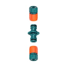 Bahçe Hortumu Jaklı Bağlantı Kiti 1/2" Yarım Parmak