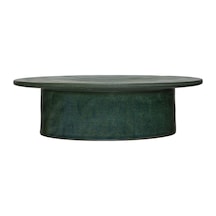 Creative Co-op Seramik Kaide, Mat Yeşil Reaktif Sır Dekoratif Vurgular, 30,48 Cm U X 30,48 Cm G X 10,16 Cm Y Diğer