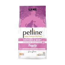 Family Mother & Babycat Kuru Kedi Maması, Tavuklu, Anne Ve Yavru Kediler İçin, Düşük Tahıllı, Yüksek Protein, 1.5kg