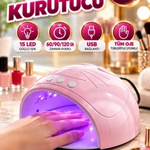 45w Uv Led Oje Kurutucu 15 Led, 60/90/120 Sn Zaman Ayarlı, Usb