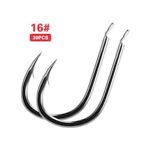 30 Adet Karbon Çelik Yabancı İskele İğnesi 16 Numara - Çengelli, Düz Kafa, Dayanıklı Balık Tutma Aleti