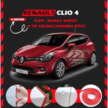 Renault Clio 4 Oto Araç Kapı Koruma Fitili 5 Metre Parlak Kırmızı Renk