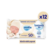 Molfix Izotonik Sulu Mendil Yenidoğan 50 Li X 12 Adet 600 Yaprak
