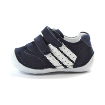 Ozgencshoes Bayrak 1002 Lacivert Deri Ortopedik Ilkadım Erkek Bebek Ayakkabı Lacivert