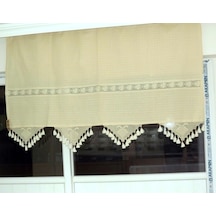 El Işi Dantelli Naturel Buldan Perdesi (140x300)